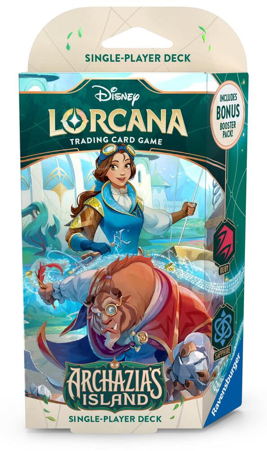 Disney Lorcana - Set 7 - Archazia's Island: Belle & Beast (Ruby & Sapphire) Single-Player Deck