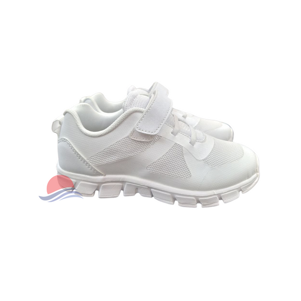 SPIKE White School Shoes - Velcro