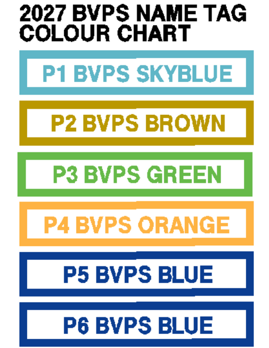 BVPS NAMETAGS