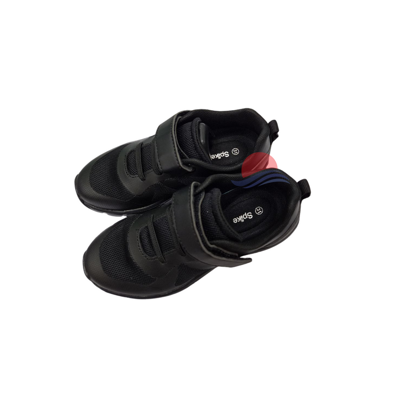 SPIKE Black School Shoes - Velcro