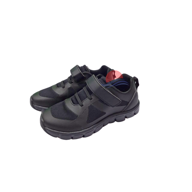 SPIKE Black School Shoes - Velcro