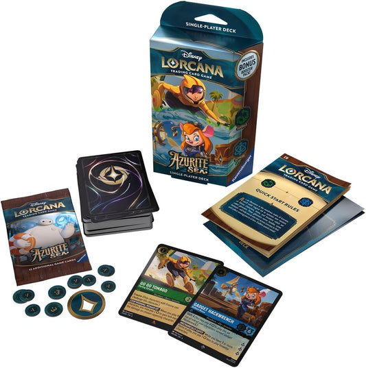 Disney Lorcana - Set 6 - Azurite Sea: Go-Go Tamago & Gadget (Emerald & Sapphire) Single-Player Deck