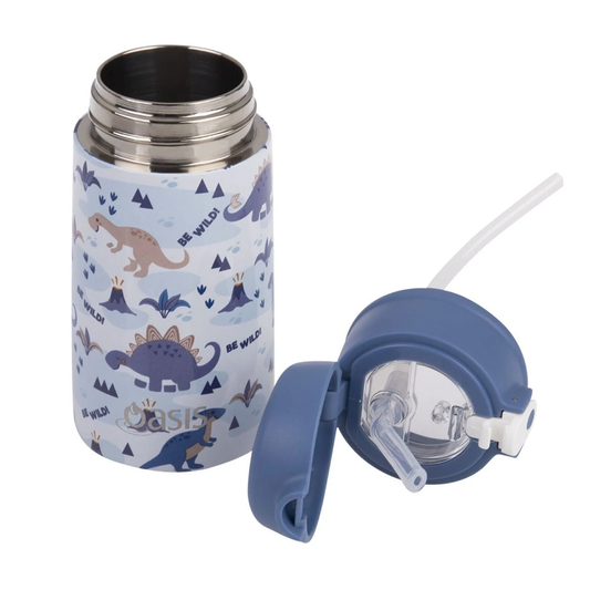 Oasis Kids Water Bottle with Sipper Silicone Straw 400ML (Floral Blossom)