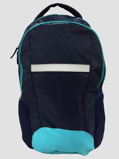 Teal school bag front view