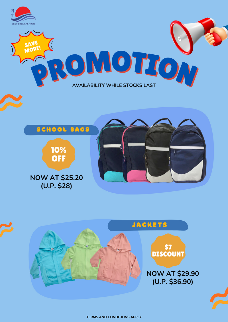 School Bags and Jackets Promotion!