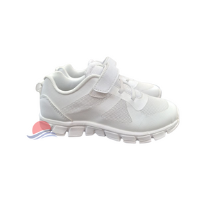 SPIKE White Kids School Shoes - Velcro