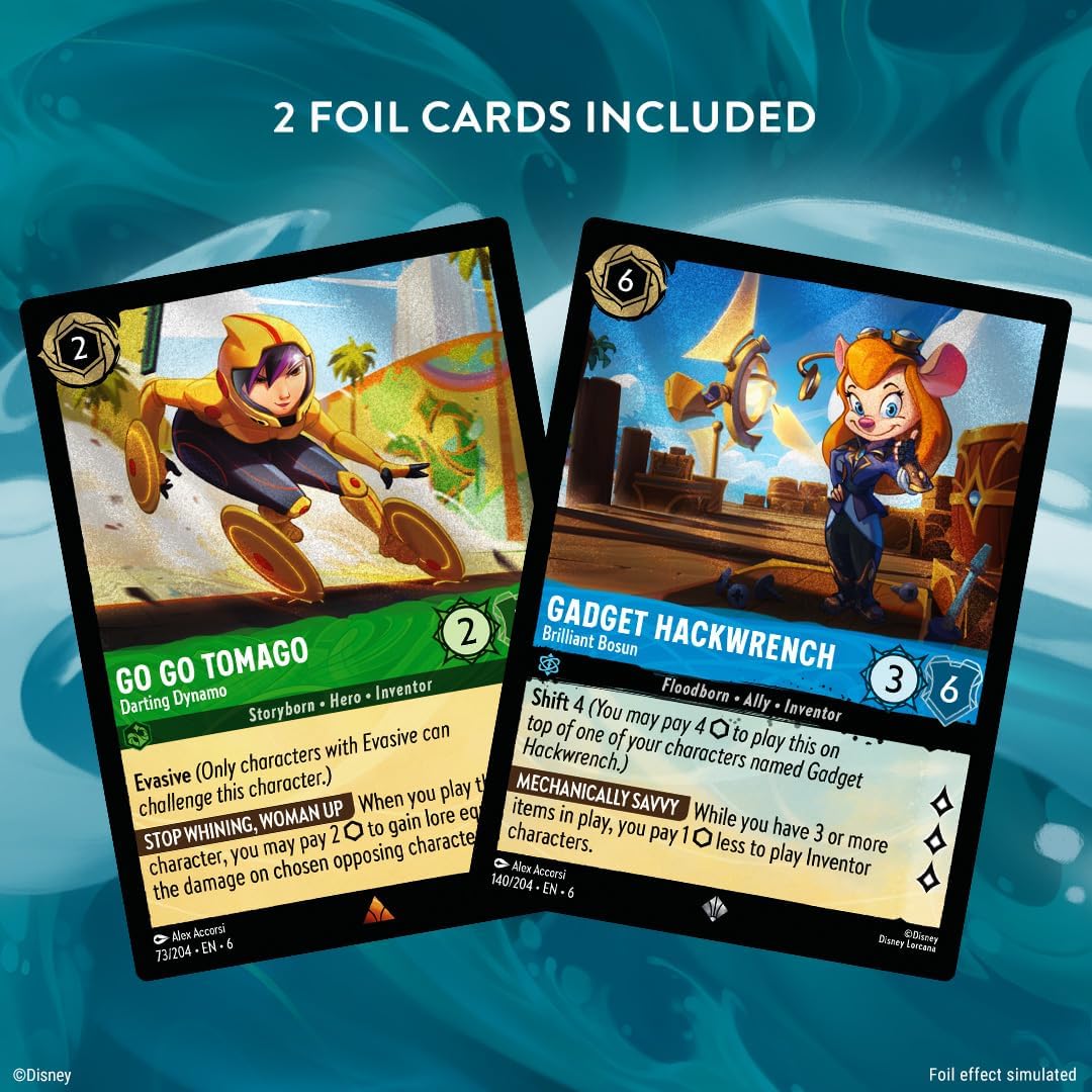 Disney Lorcana - Set 6 - Azurite Sea: Go-Go Tamago & Gadget (Emerald &