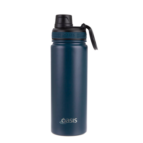 Oasis Stainless Steel Insulated Sports Water Bottle with Screw Cap 550ML (NAVY)