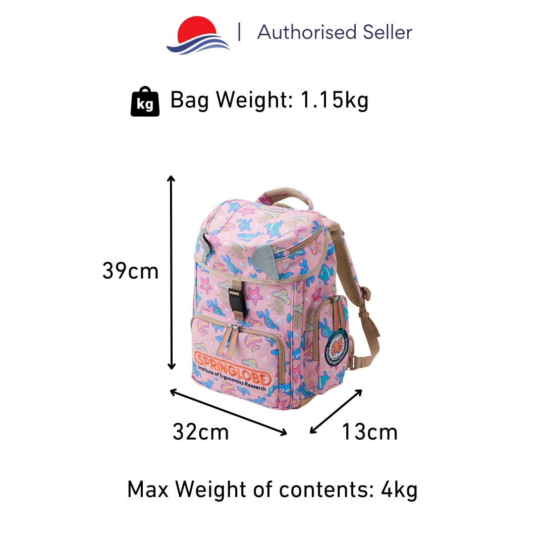 Pink Marin Springlobe Ergonomic School Bag