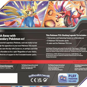 Pokemon TCG: Slashing Legends EX Tin 5 Packs