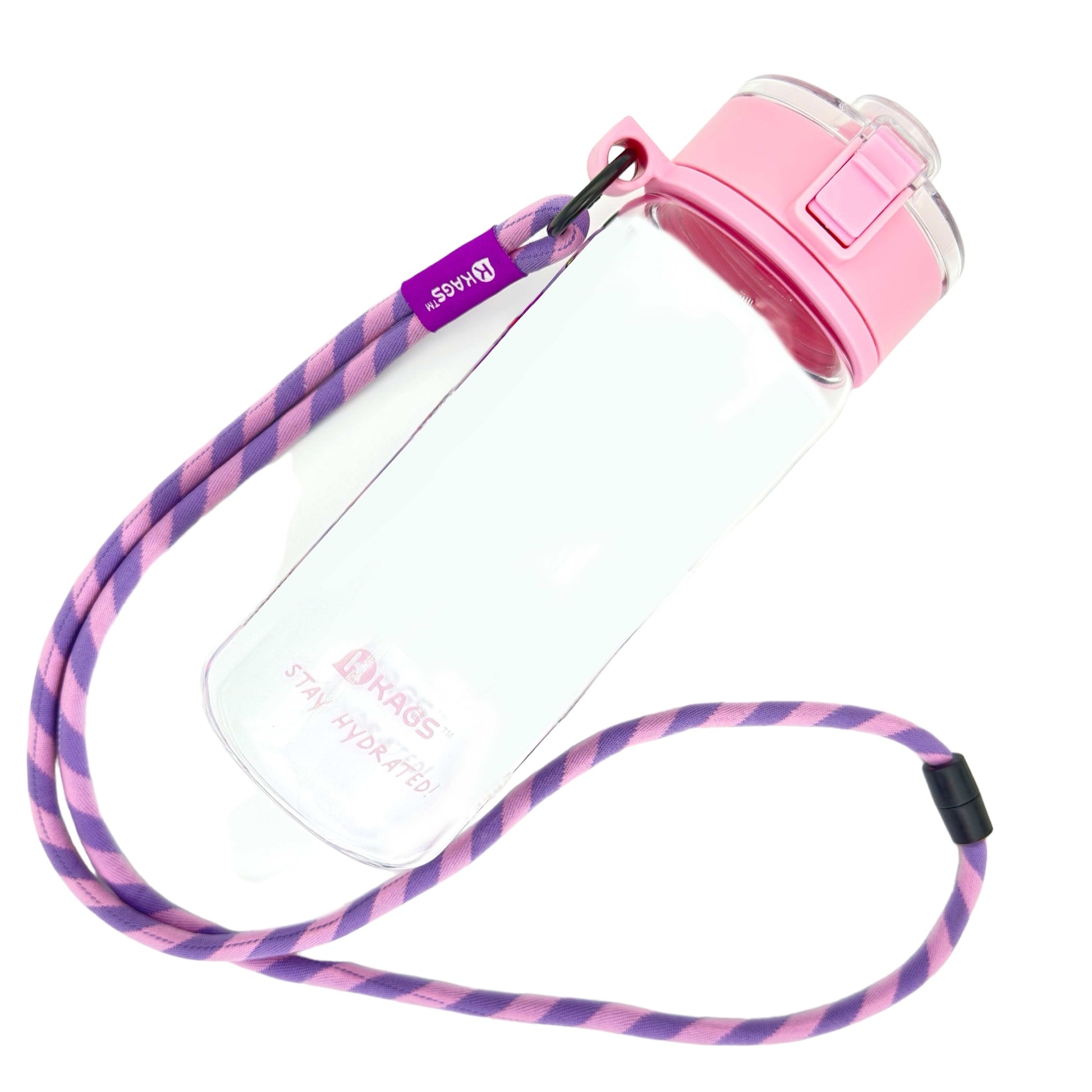 KAGS AQUARECHARGE Series Tritan 600ML Water Bottle w/ Crossbody Strap Color Series