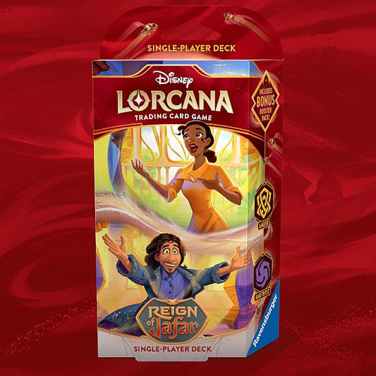 Disney Lorcana - Set 8 - Reign of Jafar: Tiana & Bruno (Amber & Amethyst) Single-Player Deck