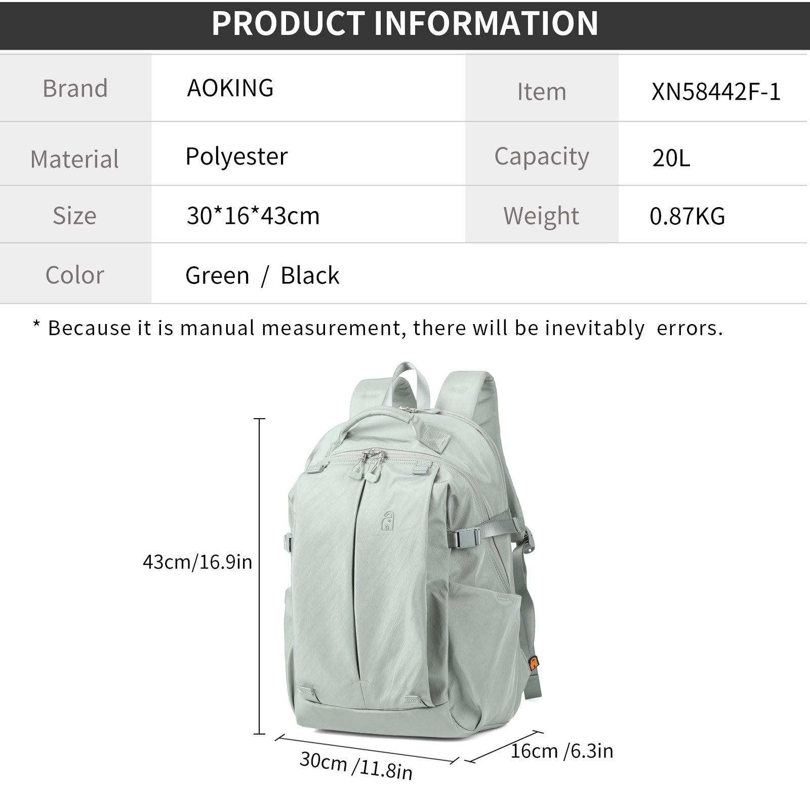 Aoking Extra Security Travel Backpack XN58442F