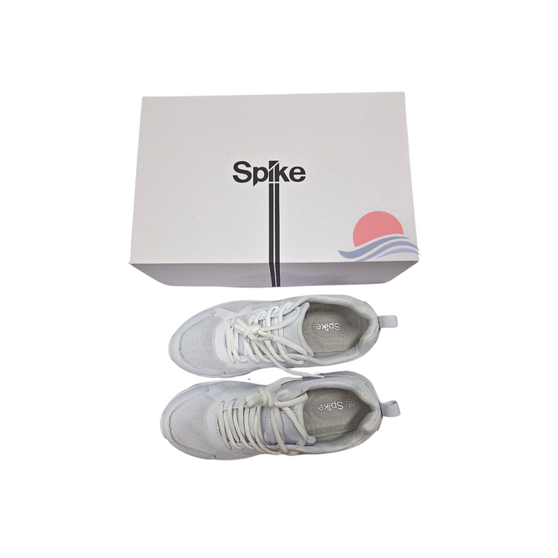 SPIKE White School Shoes -  Lace