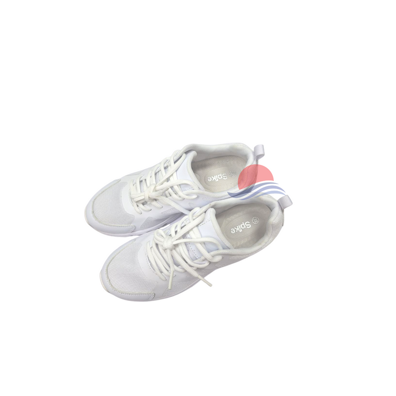 SPIKE White School Shoes -  Lace