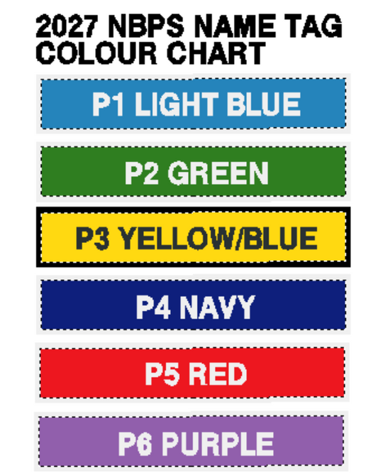 NBPS NAMETAGS
