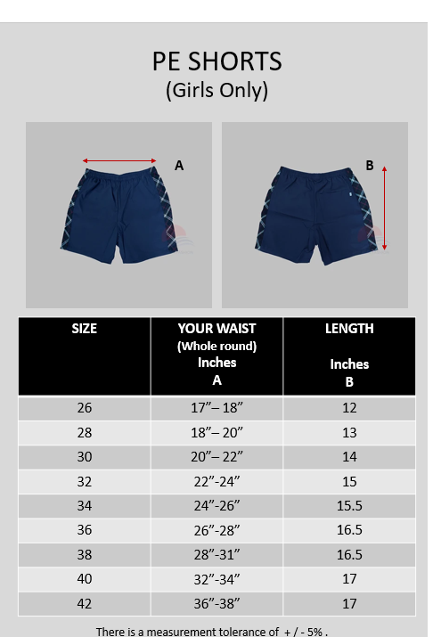 BVPS Girl's PE Shorts