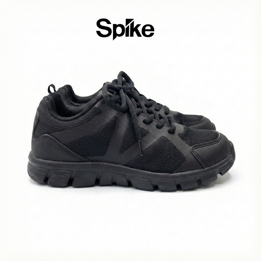 SPIKE Black School Shoes - Lace