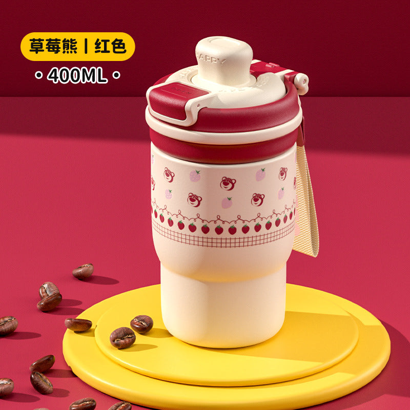 Thermal Insulated Cup w Straw (LOTSO/Stitch/Mickey)