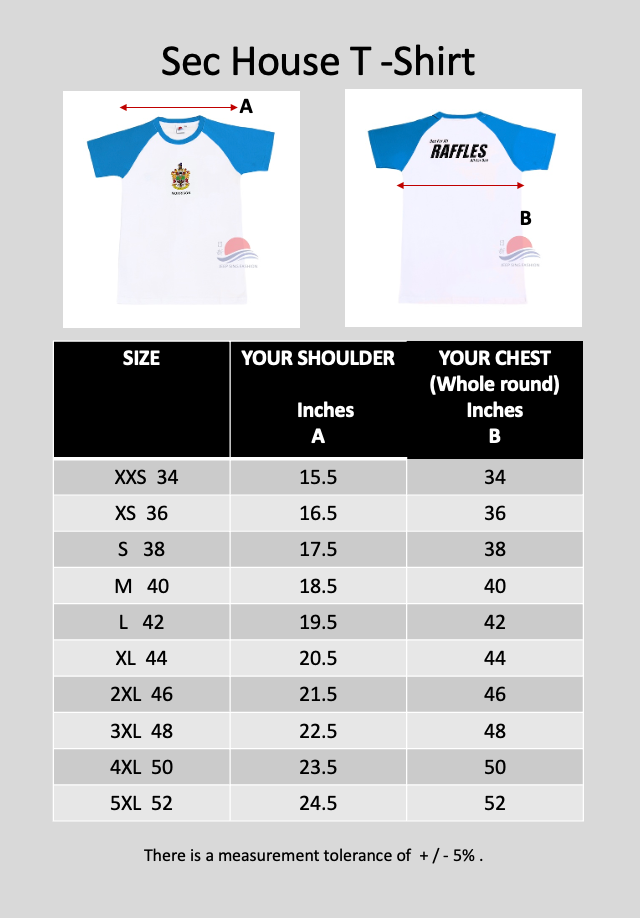 Raffles Institution Year 1-4 BLUE House T-shirt (Morrison)
