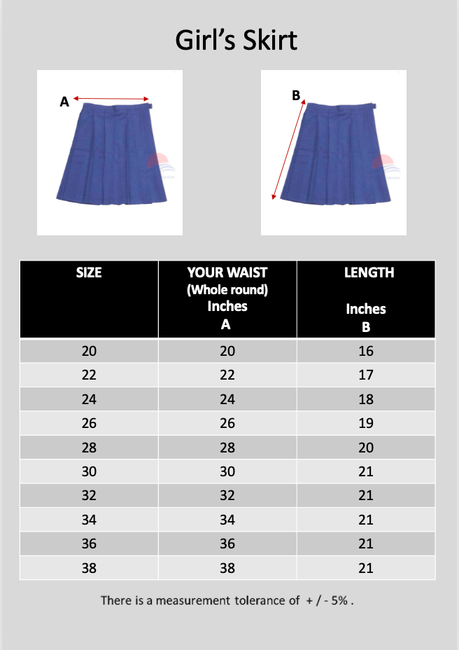 MBS Girl's Skirt (P3 & Above only)