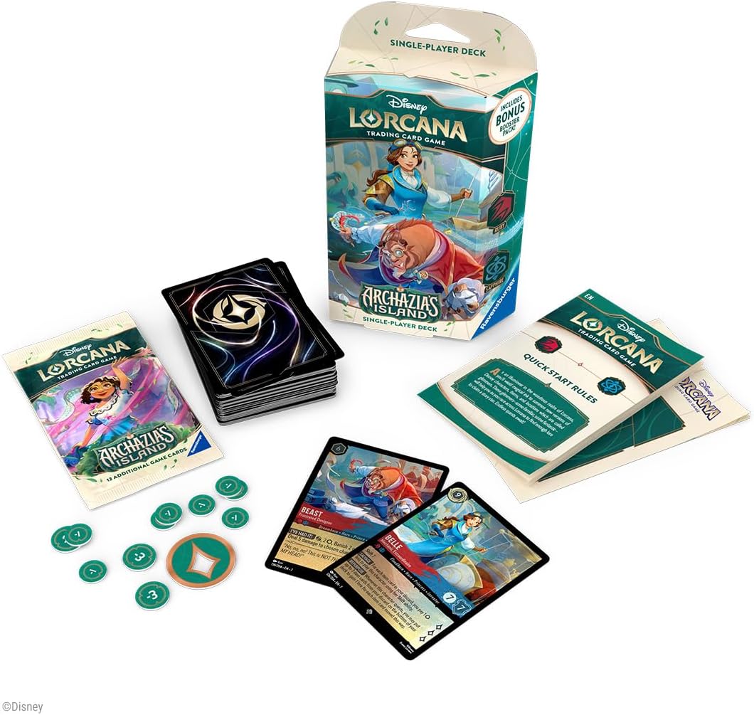 Disney Lorcana - Set 7 - Archazia's Island: Belle & Beast (Ruby & Sapphire) Single-Player Deck