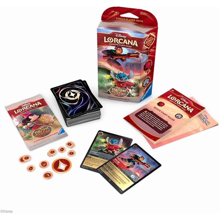 Disney Lorcana カード 8枚セット まとめ売り Disney Lorcana - Set 8 - Reign of Jafar: Mulan & Stitch (Ruby & Steel)