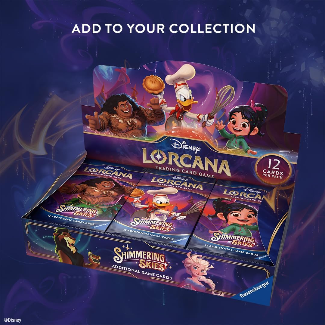 lorcana shimmering skies booster box case OPENING | 4 Booster Boxes, 96 Booster Packs Disney card deck of Disney Lorcana TCG cards to play. Disney Lorcana TCG - Set