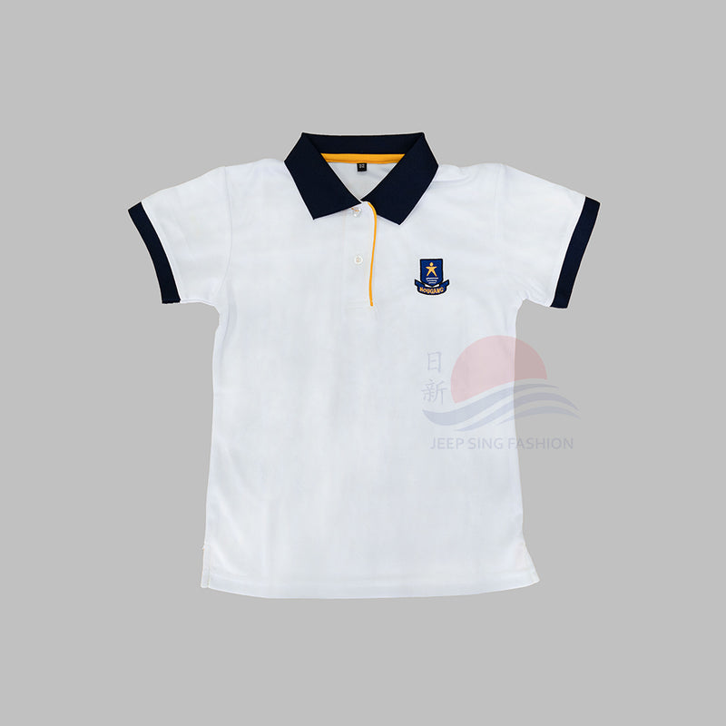 HGSS School Polo Tee (Girl - Black Label) Front view