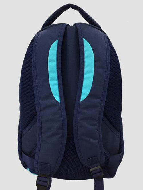 Teal school bag back view
