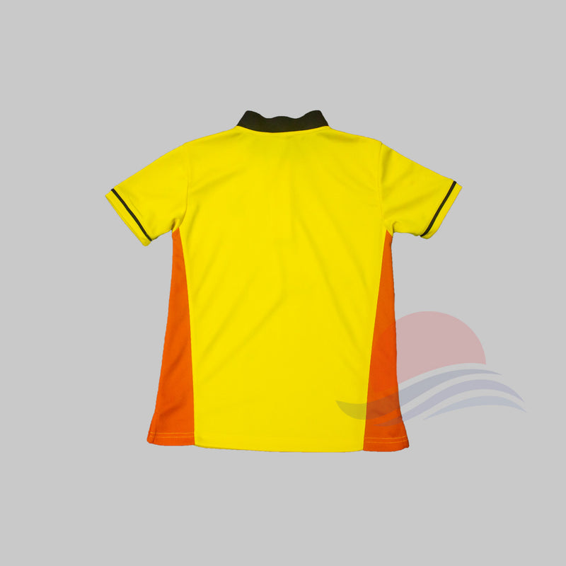 LSPS Orange Mandarin Collar PE T-Shirt Back View